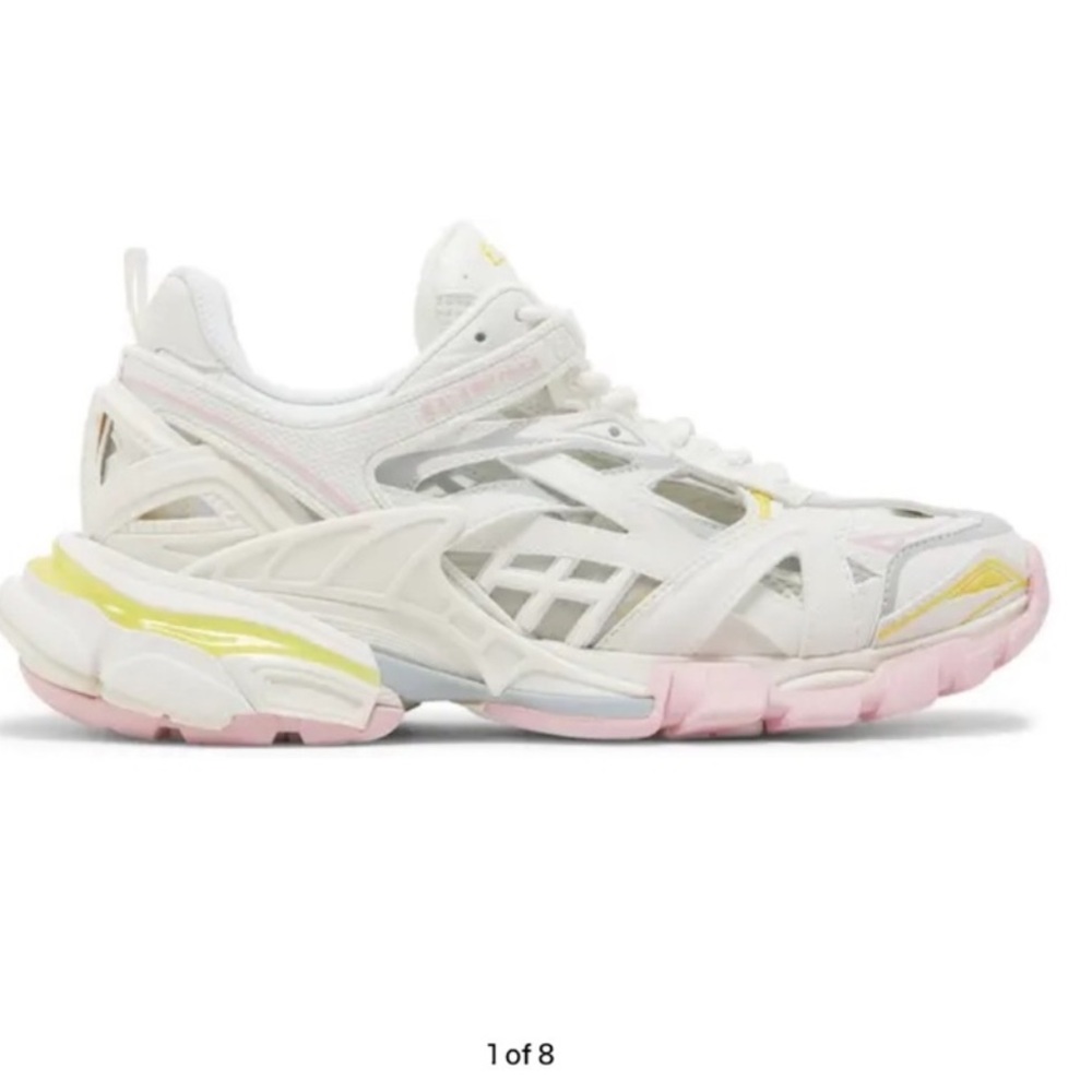 Balenciaga Women's Track.2 Sneakers - White and Light Yellow